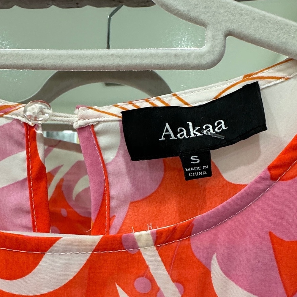 Aakaa Red and Pink Floral Mini Dress - Picture 3 of 6